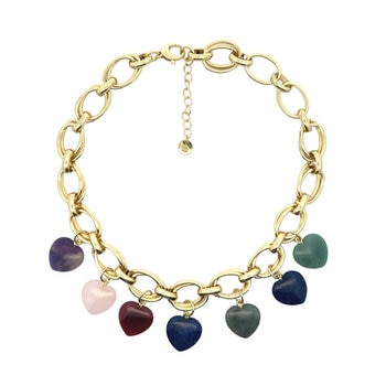 Mayfer, Collar Eslabones, con Piedras Naturales