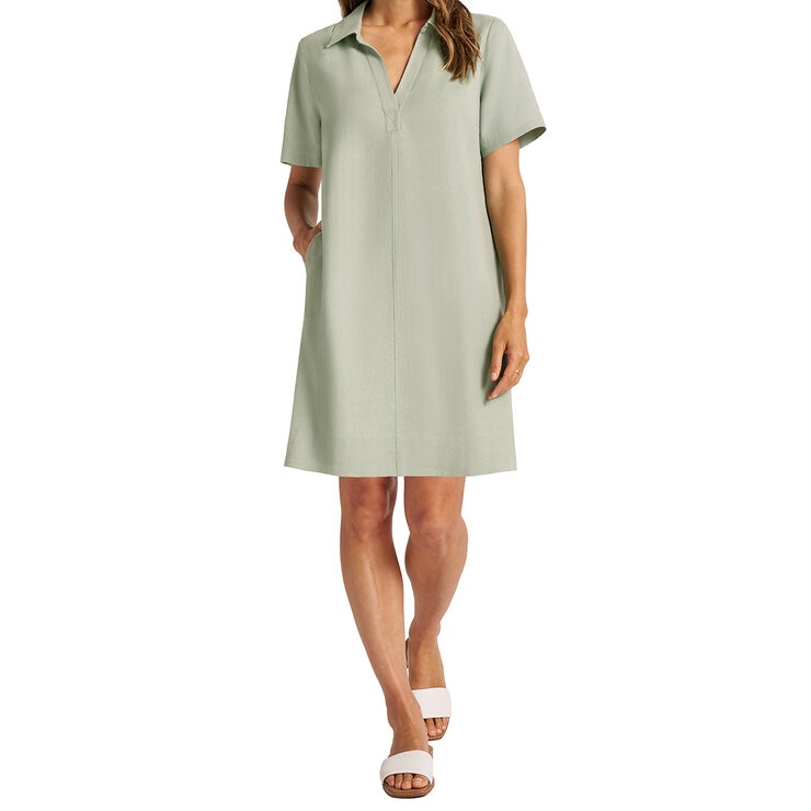 Matty M Vestido Tipo Lino para Dama Varias Tallas y Colores