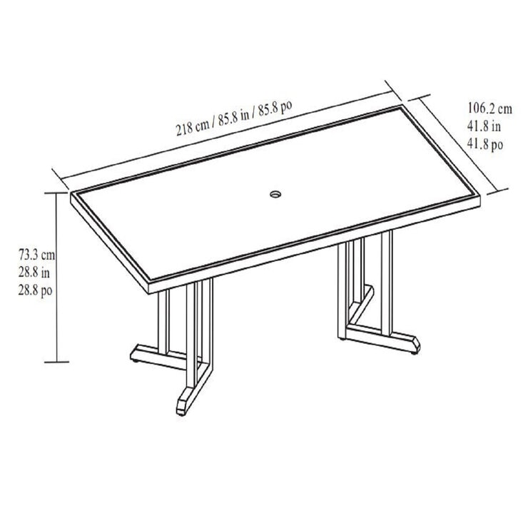 Agio, Luna Comedor para Exterior de 9 Piezas Agio, Luna Comedor para Exterior de 9 Piezas