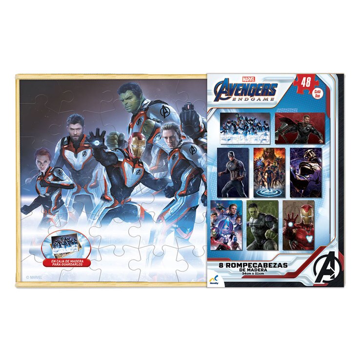 Marvel, 8 en 1 Rompecabezas de Caja de Madera, (Avengers) Costco México