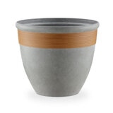 B&C LLC  Paquete de 3 Macetas Redondas Color Gris