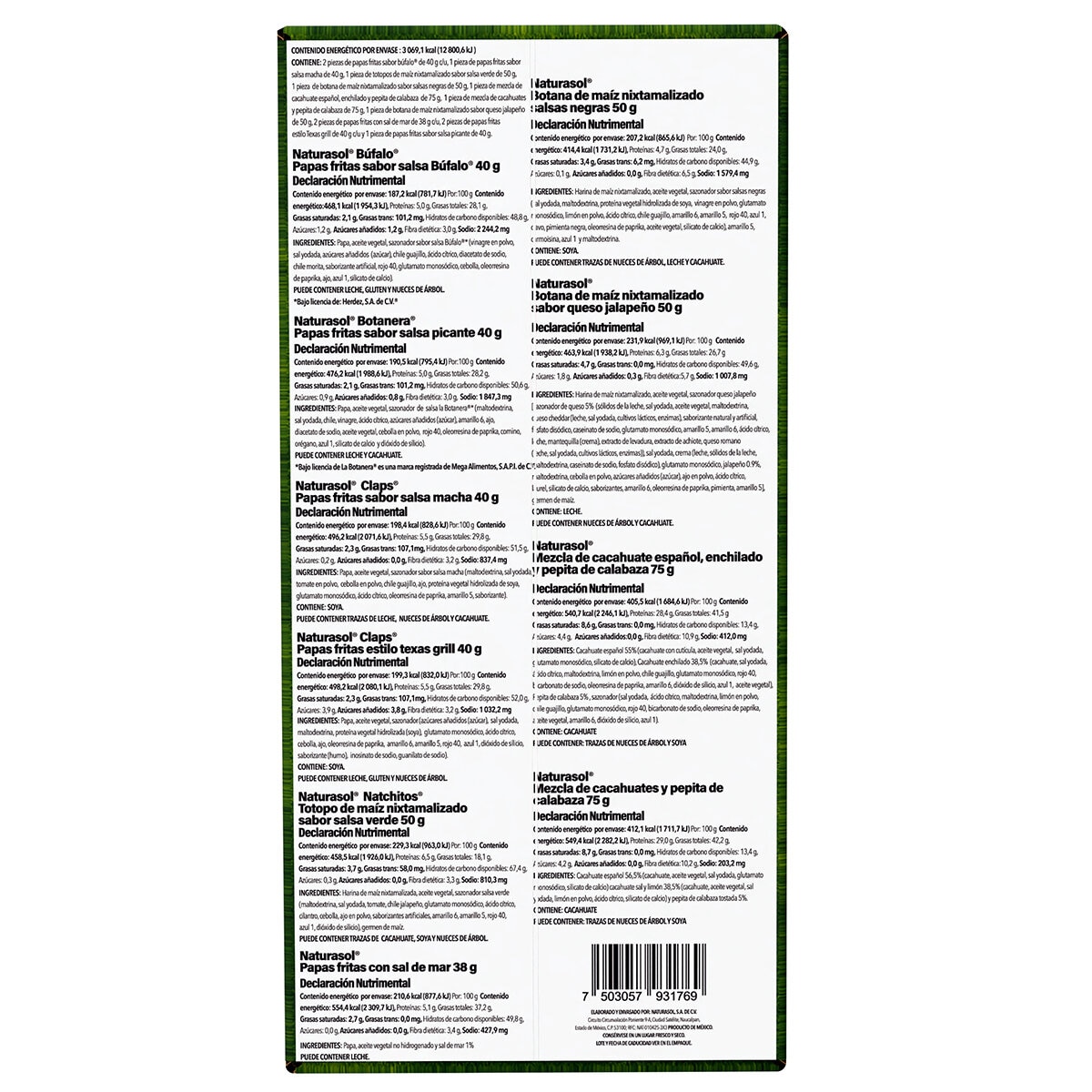 Naturasol Surtido de Botanas + Balón 616 g