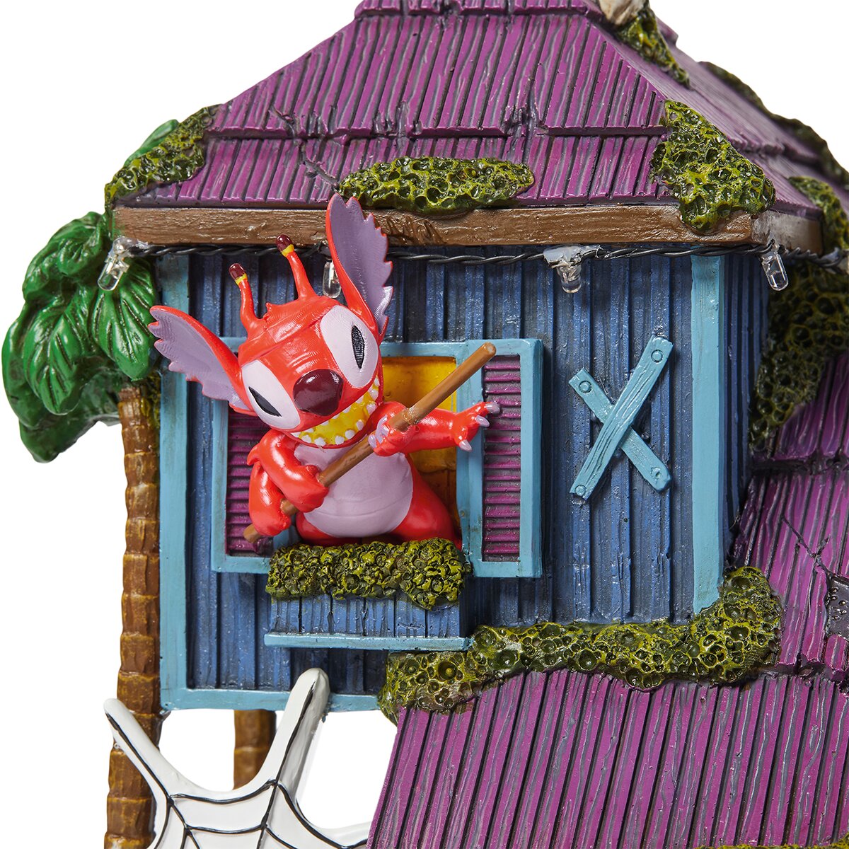 Casa de Halloween Animada de Stitch con Luces y Música