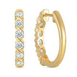 Arracadas de Diamantes 0.50ctw, Oro Amarillo 14K Arracadas de Diamantes 0.50ctw, Oro Amarillo 14K