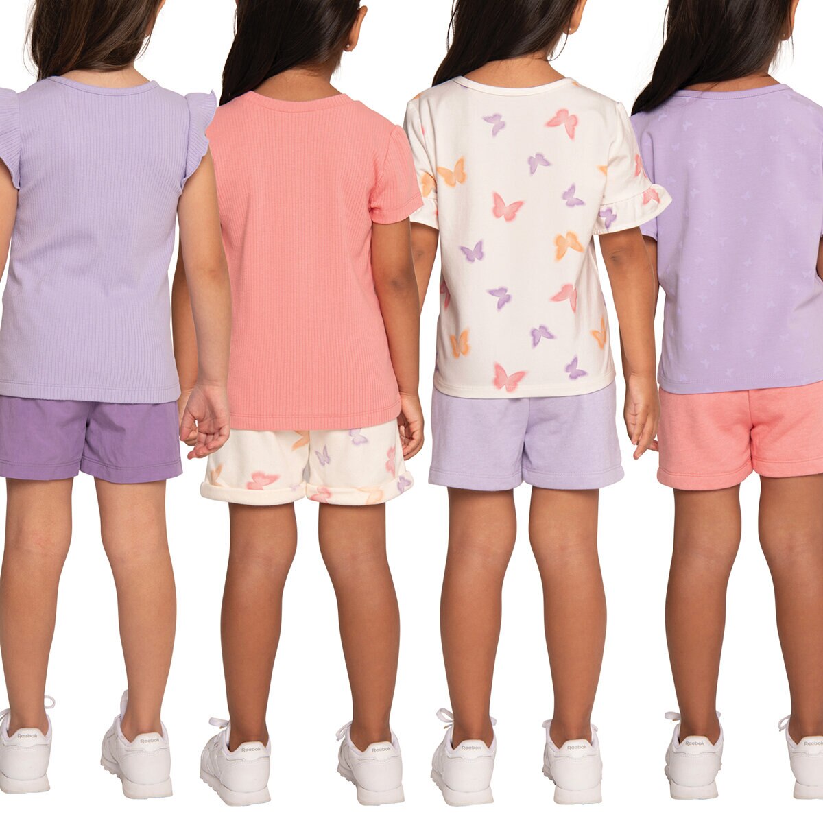 Pekkle Playera 4 piezas para Niños y Niñas Mariposa 3 Años