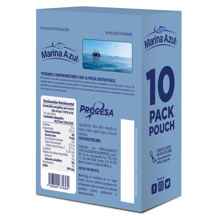 Marina Azul Atún 10 sobres de 74 g