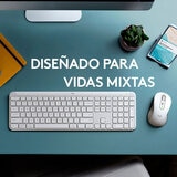 Logitech Combo Teclado y Mouse Inalámbrico Signature Slim MK950 Blanco