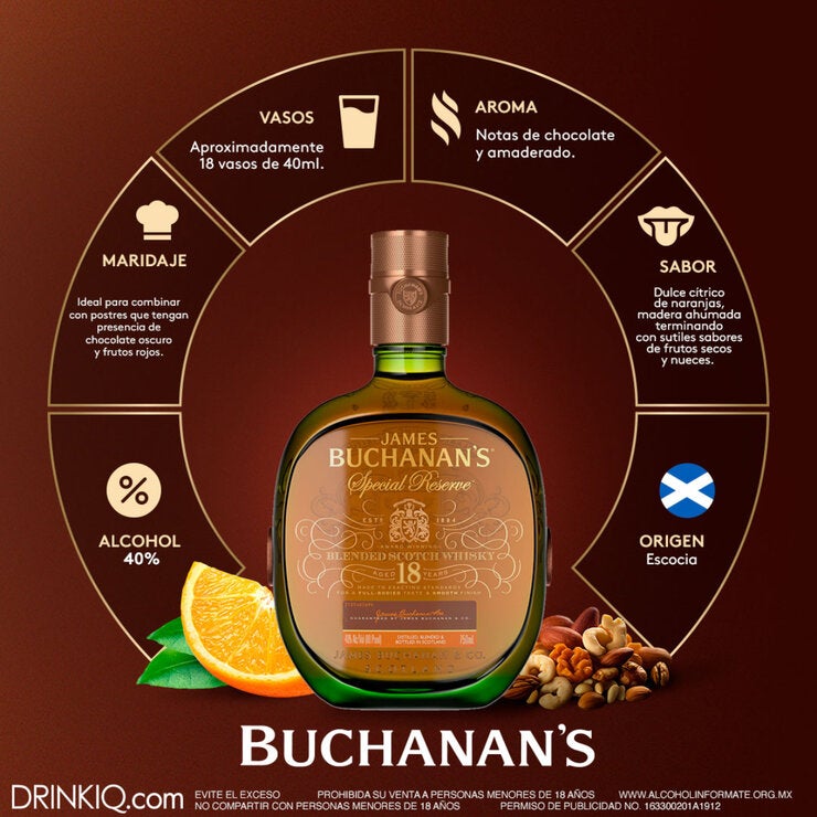 Whisky Buchanan's Special Reserve 18 años Blended Scotch 750 ml Whisky Buchanan's Special Reserve 18 años Blended Scotch 750 ml