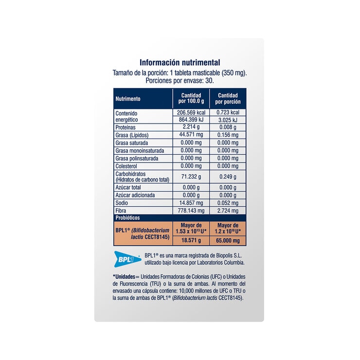 Microbiot Fit con 30 Tabletas Masticables