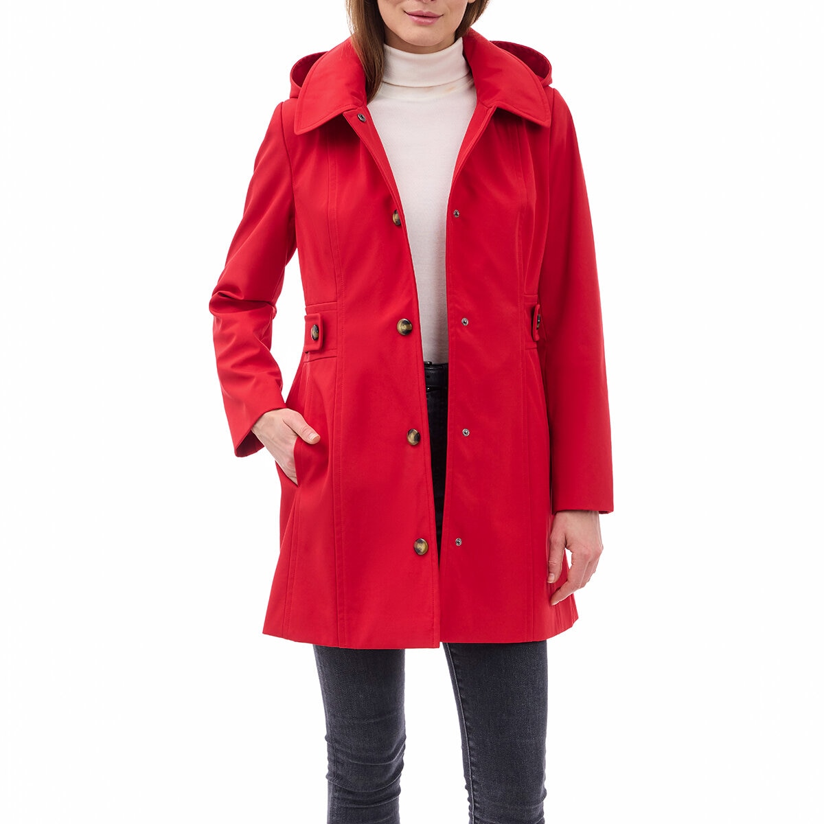 Anne Klein Chamarra para Dama Rojo Extra Grande