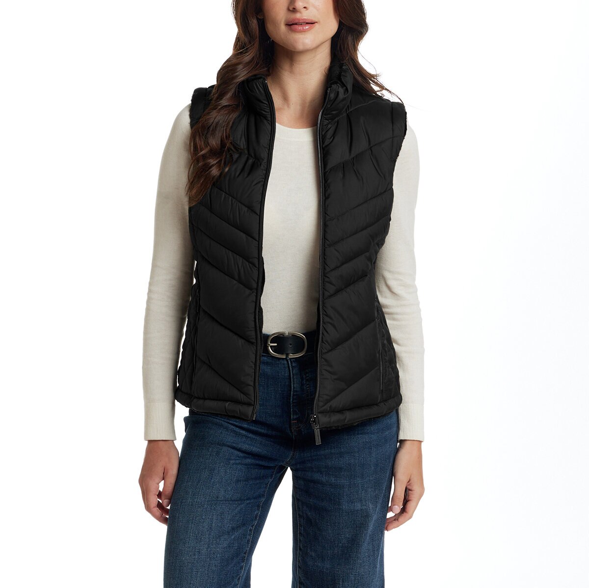 Weatherproof Chaleco reversible para Dama Negro Grande