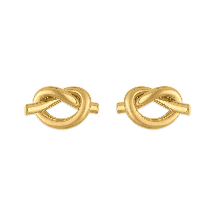 Aretes, Nudo de Amor, Oro Amarillo 14K Aretes, Nudo de Amor, Oro Amarillo 14K