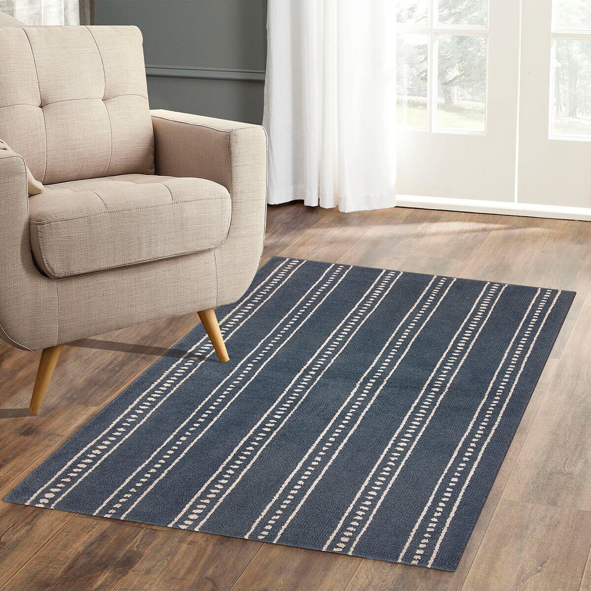 Mineral Spring, Tapete de Microfibra 76cm x 116.8cm, DARK BLUE
