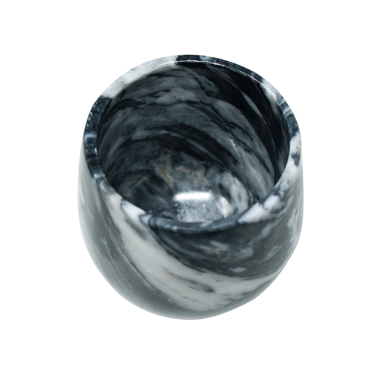 Luhom Juego de Vasos de Mármol 2 piezas Gris