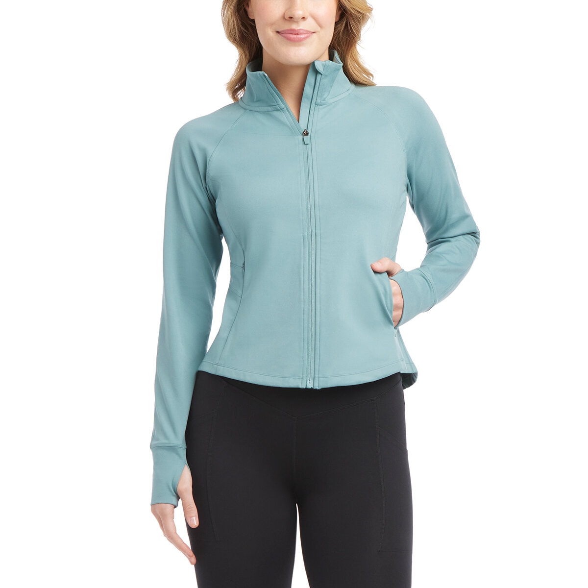 Jockey Chamarra deportiva para Dama azul extra grande