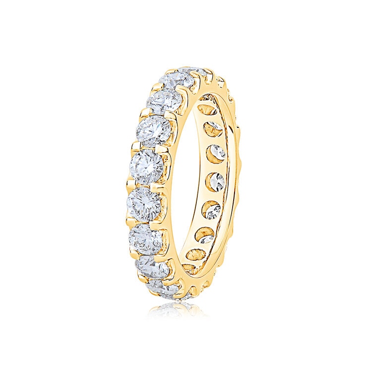 Anillo Eternidad de Diamantes 3.00ctw, Oro Amarillo de 18K