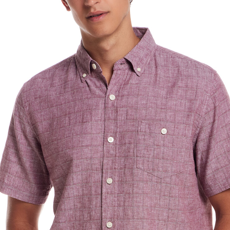 Weatherproof Vintage Camisa manga corta para Caballero Rojo Grande