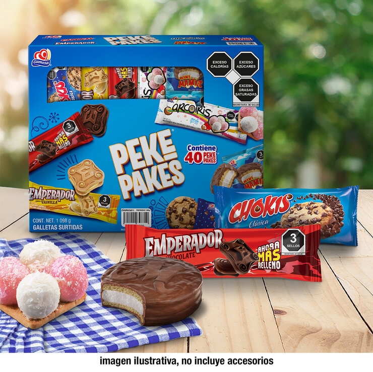 Gamesa Surtido de Galletas Peke Pakes 40 pzas