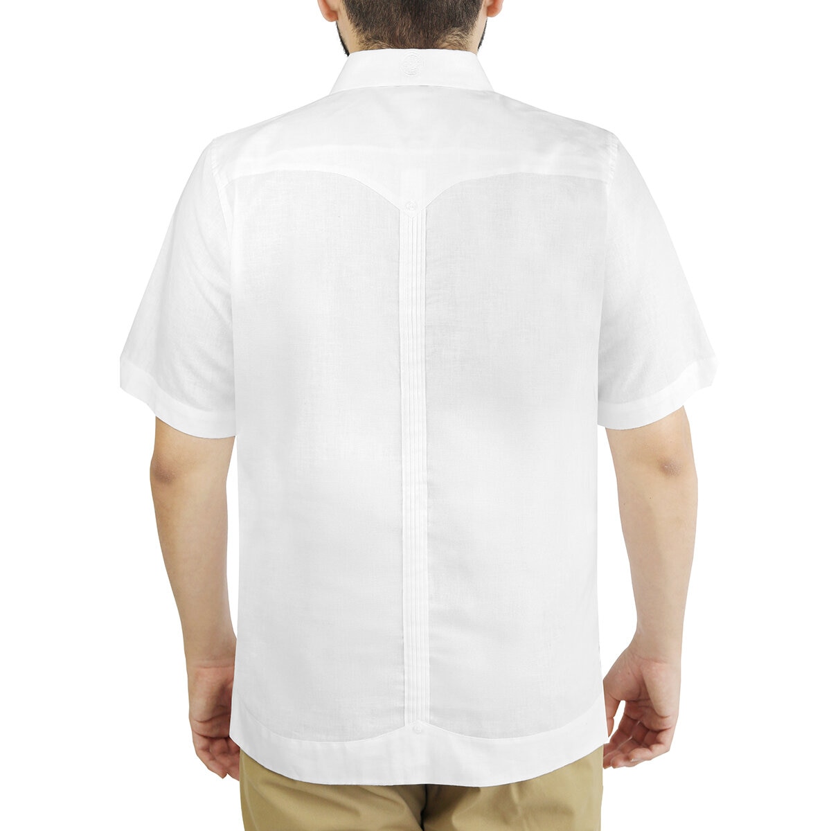 Uxmal by Manchester Guayabera Color Blanco, Manga Larga para Caballero, Varias Tallas