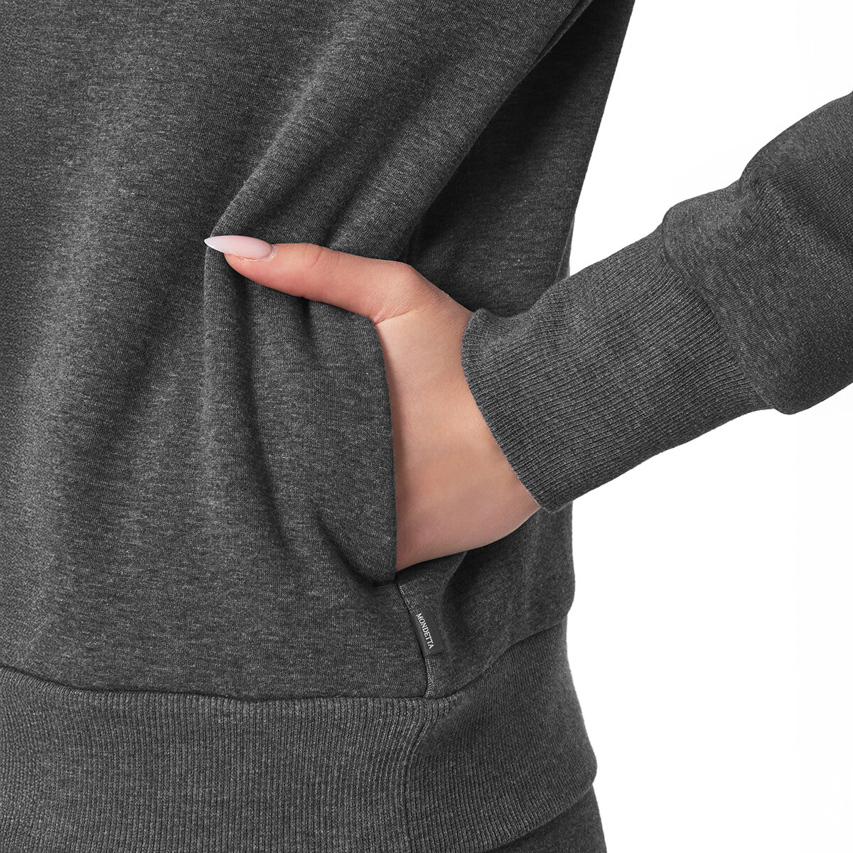 Mondetta Sudadera para Dama Negro Mediana