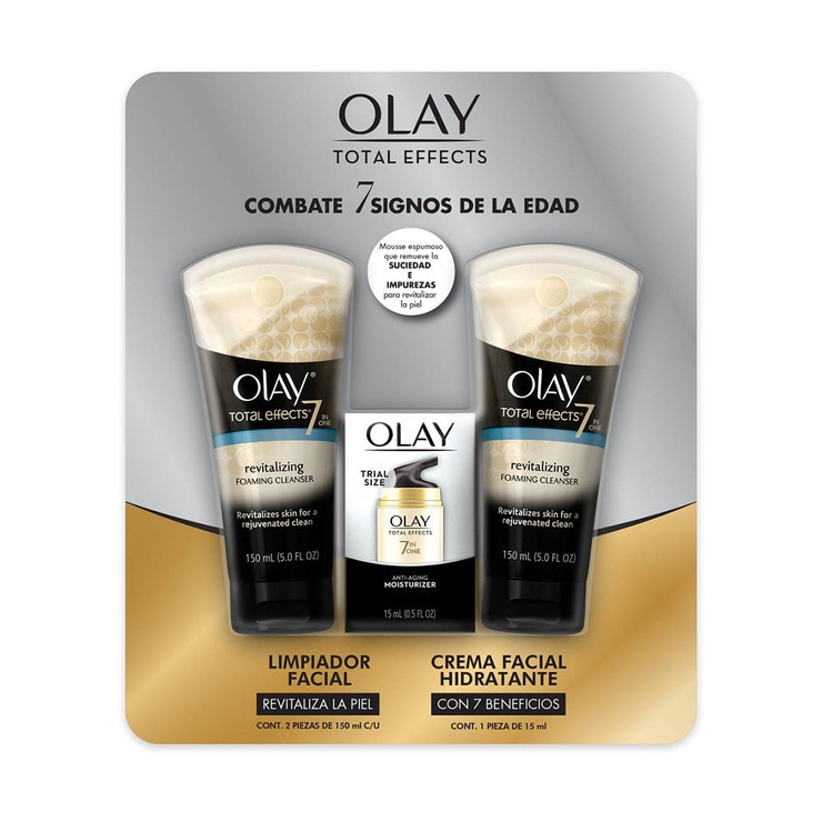 Limpiador y Crema Facial AntiEdad, Olay Total Effects Costco México