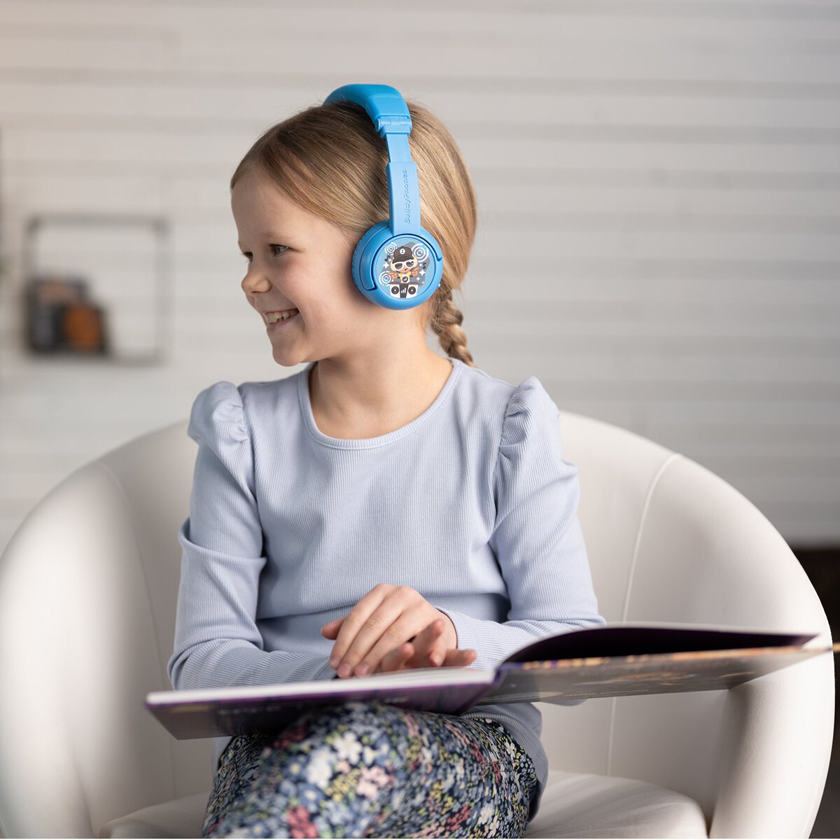 Onaoff Buddyphones Play Plus Audífonos Inalámbricos para Niños Azul