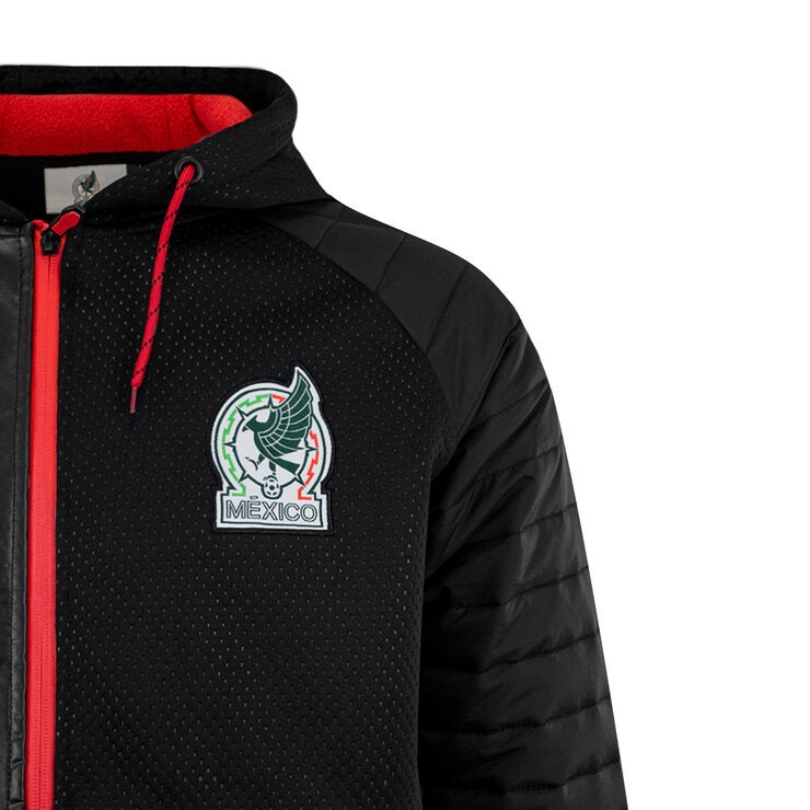Selección Mexicana, Chamarra Bondeada Negra, para Caballero, Talla Grande Selección Mexicana, Chamarra Bondeada Negra, para Caballero, Talla Grande