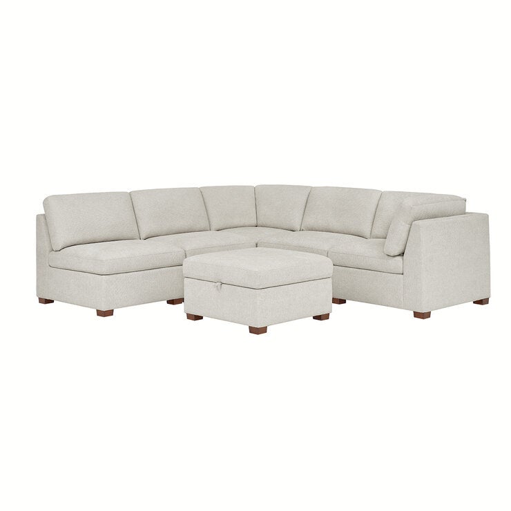 Thomasville, Rockford, Seccional Modular De Tela de 6 Piezas con 2 Reposapiés Eléctricos Thomasville, Rockford, Seccional Modular De Tela de 6 Piezas con 2 Reposapiés Eléctricos