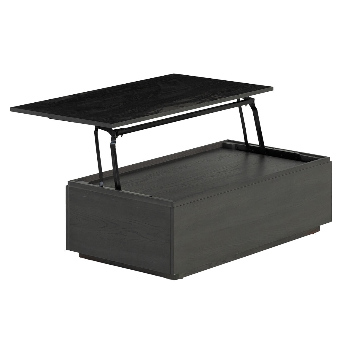 Transformer Table, Mesa de Centro Extendible, con Mecanismo Elevador, Color Gris
