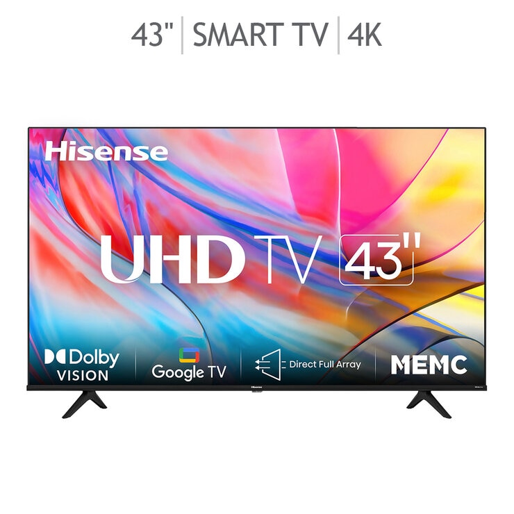 Hisense Pantalla 43" 4K UHD Smart TV