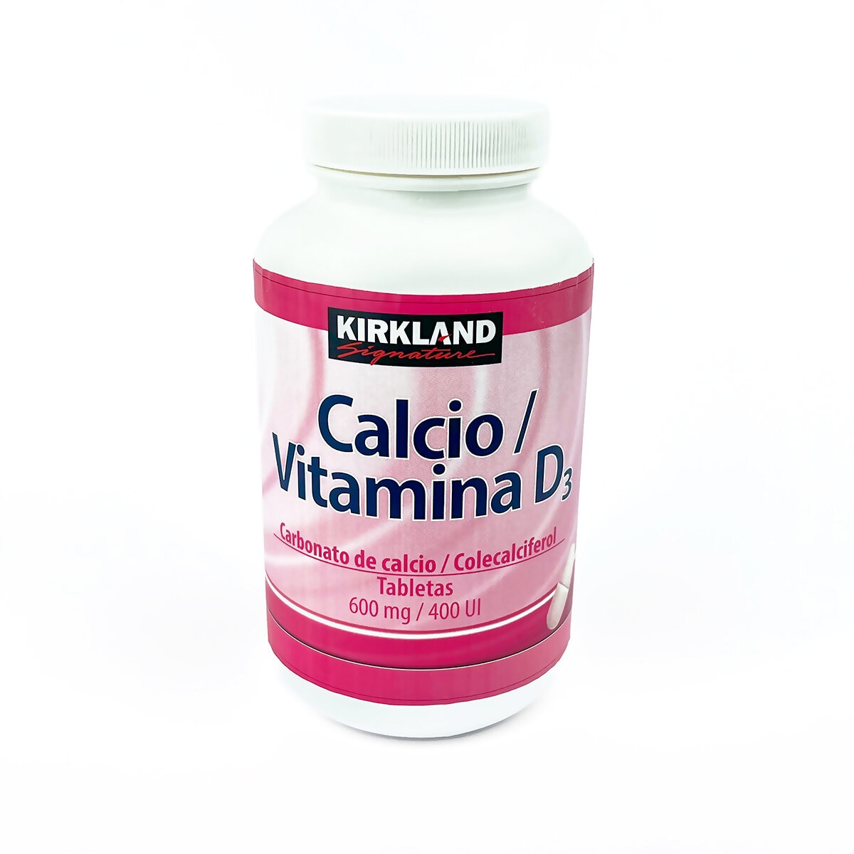 Kirkland Signature Calcio + Vitamina D3 Frasco con 180 Tabletas