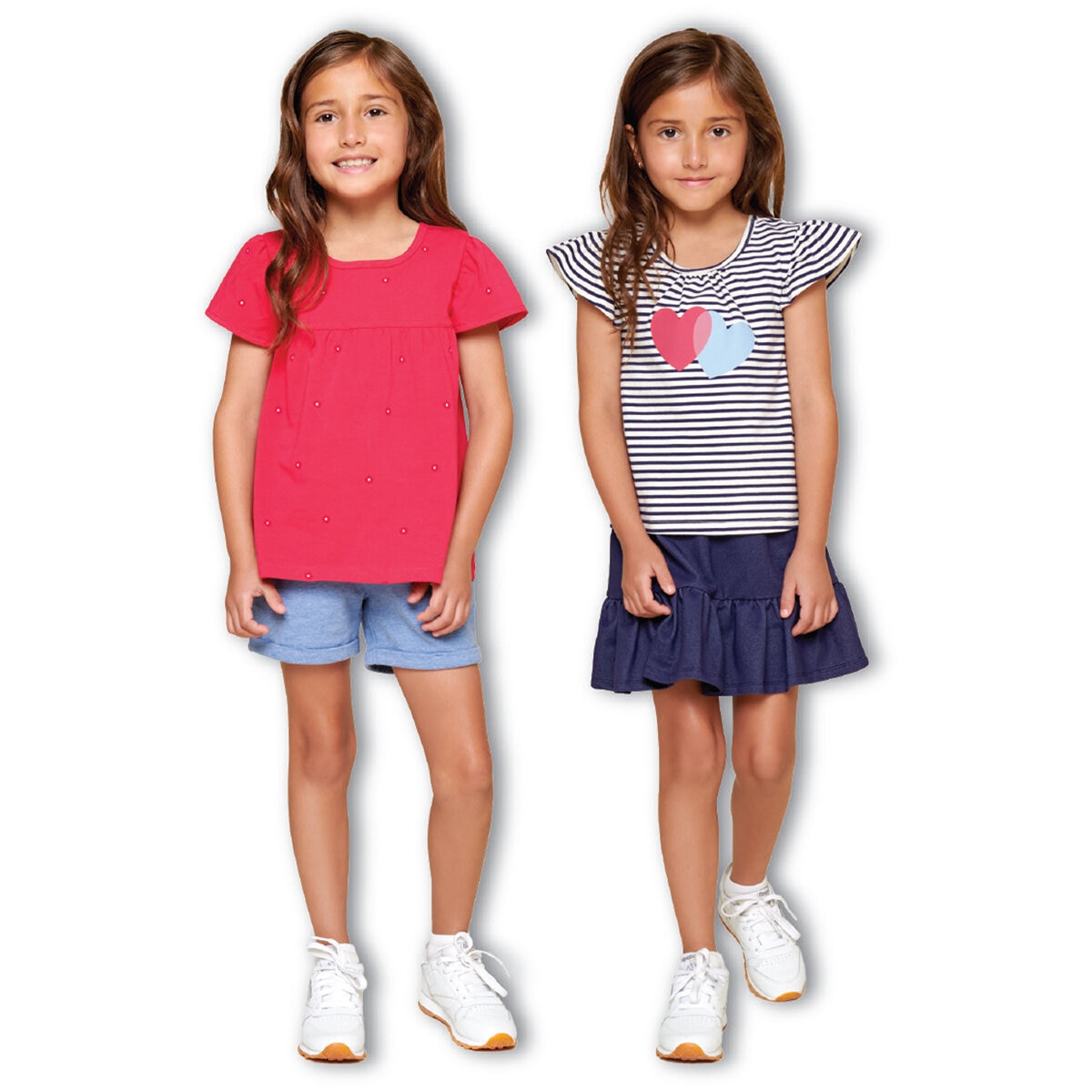 Pekkle Conjunto 4 piezas para Niñas Corazón 5