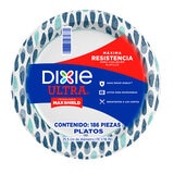 Dixie Ultra Platos de Papel 186 pzas de 25.5 cm