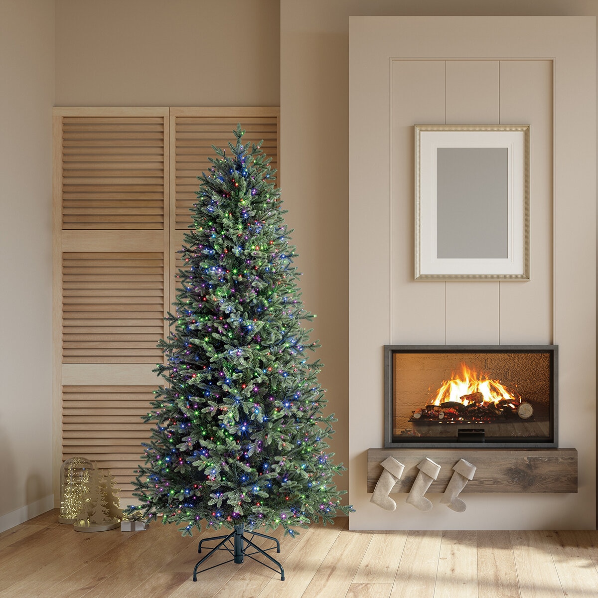 Árbol de Navidad Pre-Iluminado 1.9m con 1,200 Luces Radiant Micro LED