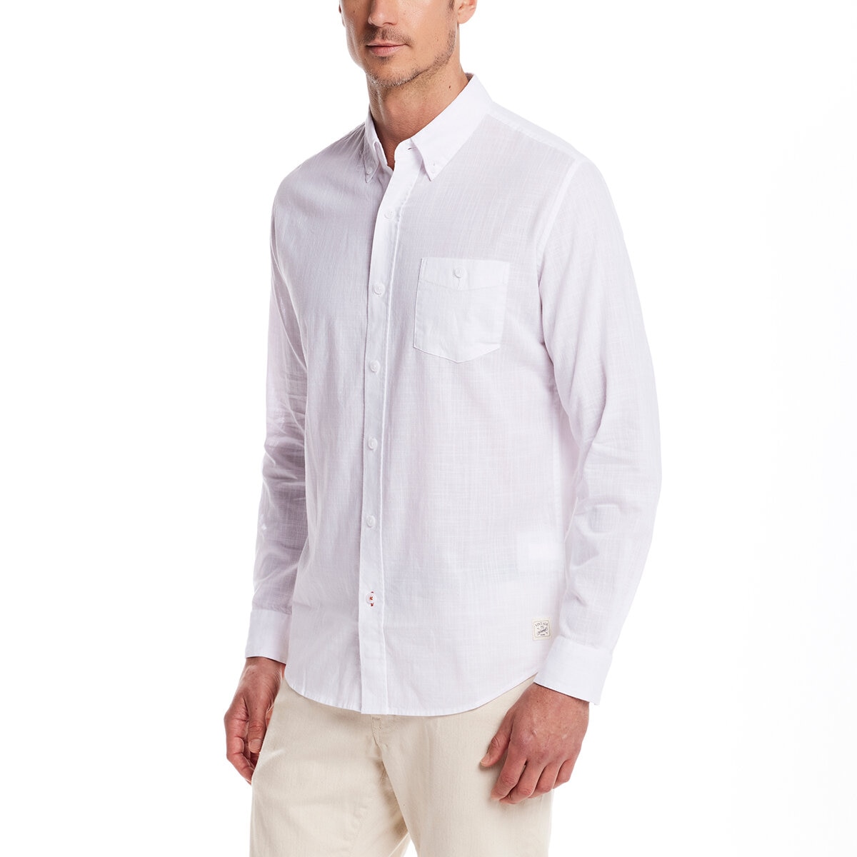 Weatherproof Vintage Camisa para Caballero Blanco Extra Grande