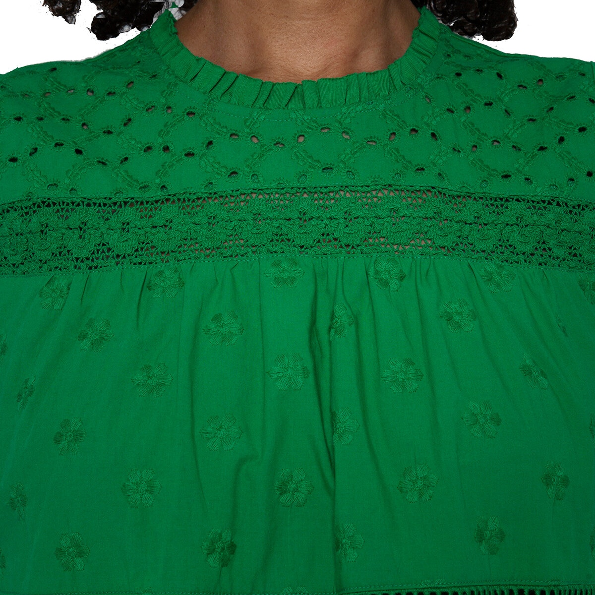 Mario Serrani Italy Blusa para Dama Verde Extra Chica