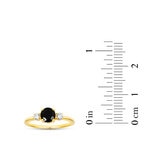 Anillo de Onix con Diamantes 0.15ctw, Oro Amarillo 14K