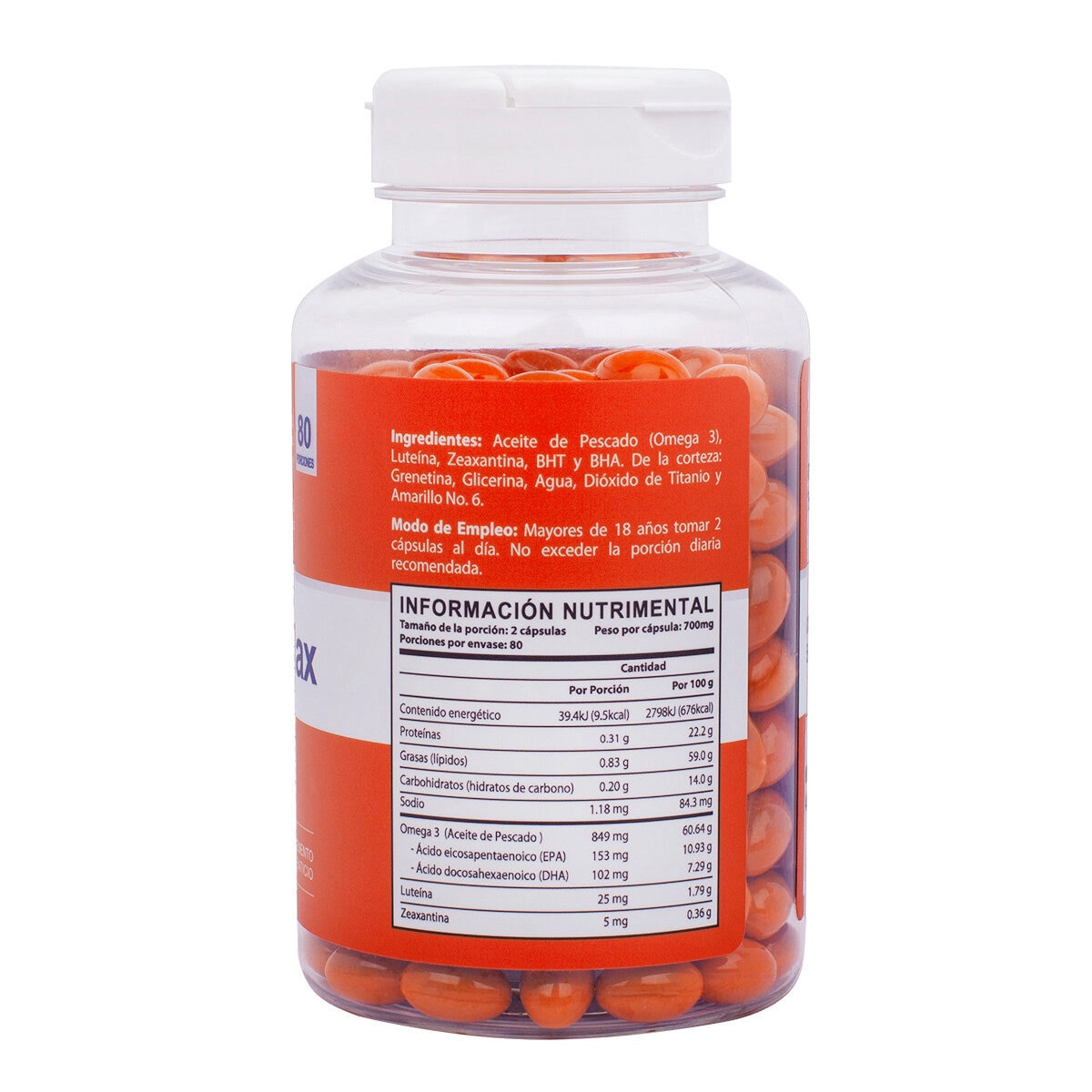 Naturagel Focus Max Luteína, Zeaxantina con Omega 3 160 Cápsulas