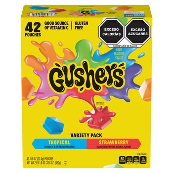 Gushers Caramelos sabor a Frutas 42 pzas de 22.6 g