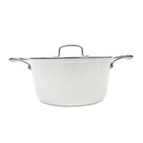 Westinghouse, Cacerola 24 cm de Cerámica Blanca, Acero Inoxidable