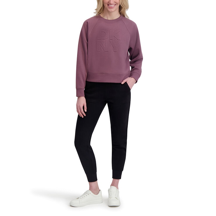 DKNY Sport Sudadera para Dama Morado Mediana