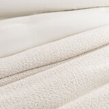 Cococozy, Juego de Edredón, Modelo Boucle, Tamaño King, Color Blanco