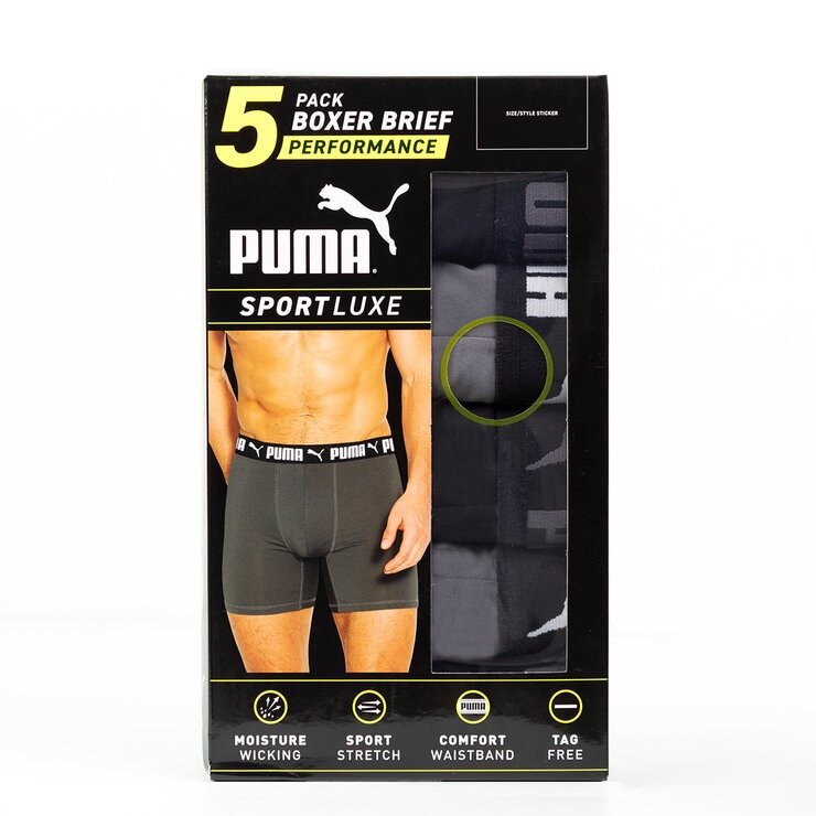 Puma Bóxers para Caballero 5 piezas Negro Mediana