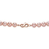 Collar de Perlas Cultivadas, 8.0-8.5mm, Oro Rosa de 14K