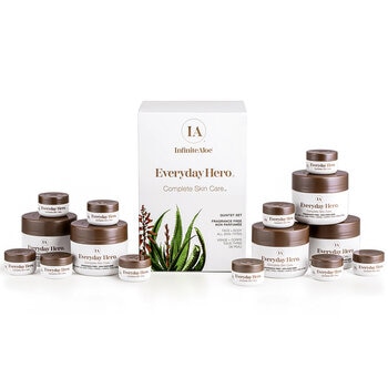 Infinite Aloe Every Day Hero, Kit Cuidado de la Piel, 15 piezas, con o Libre de Fragancia