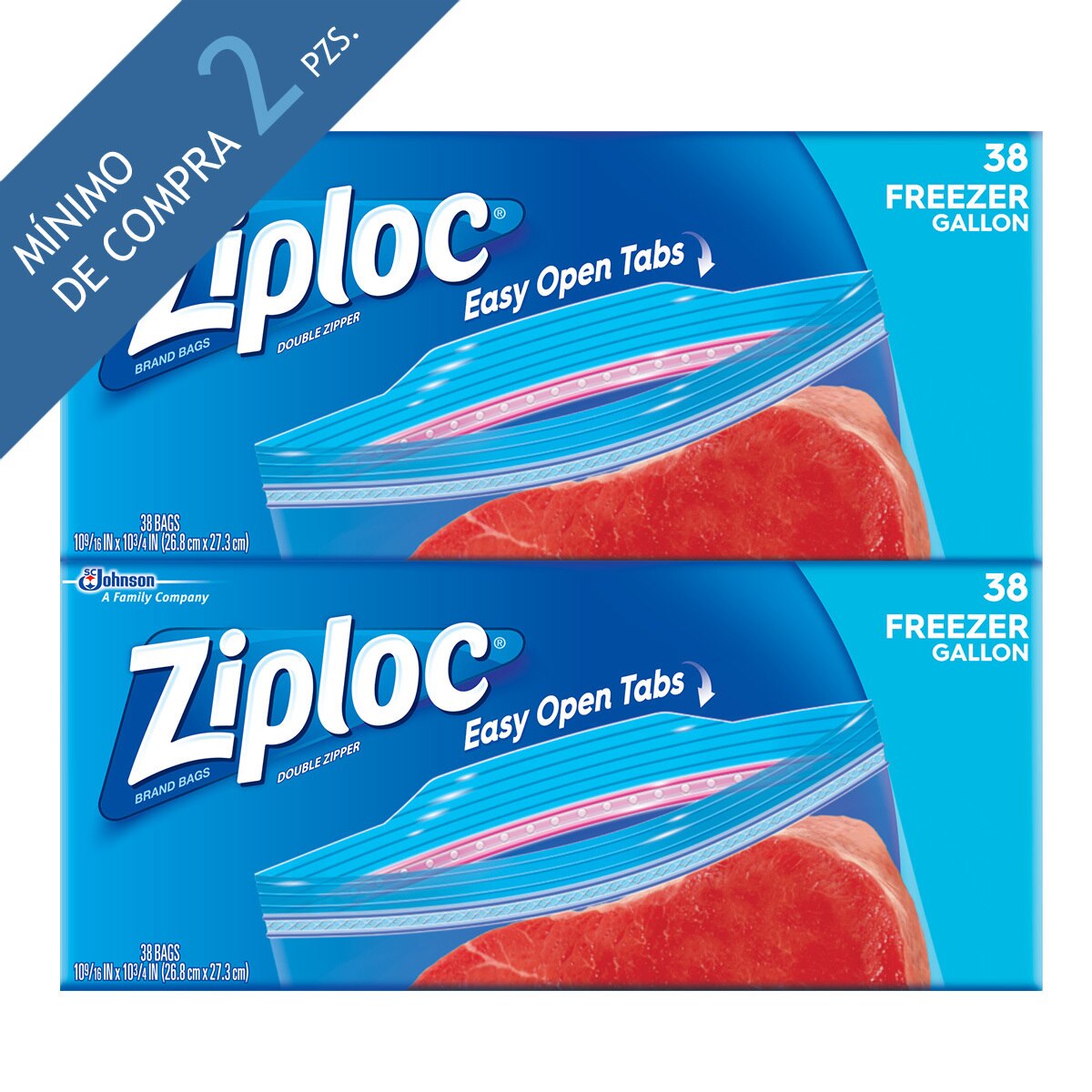 Ziploc bolsa para congelar 2/38 bolsas c/u Costco México
