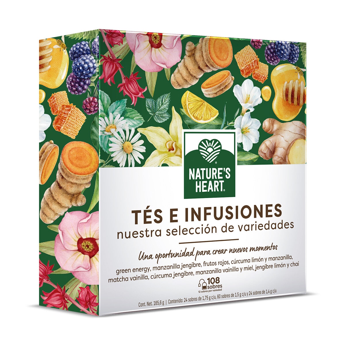 Nature's Heart Cajilla de Tés de Verano 108 pzas Nature's Heart Cajilla de Tés de Verano 108 pzas