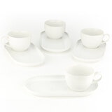 Signature Housewares 4 Juegos de Taza y Plato de Cerámica Signature Housewares 4 Juegos de Taza y Plato de Cerámica