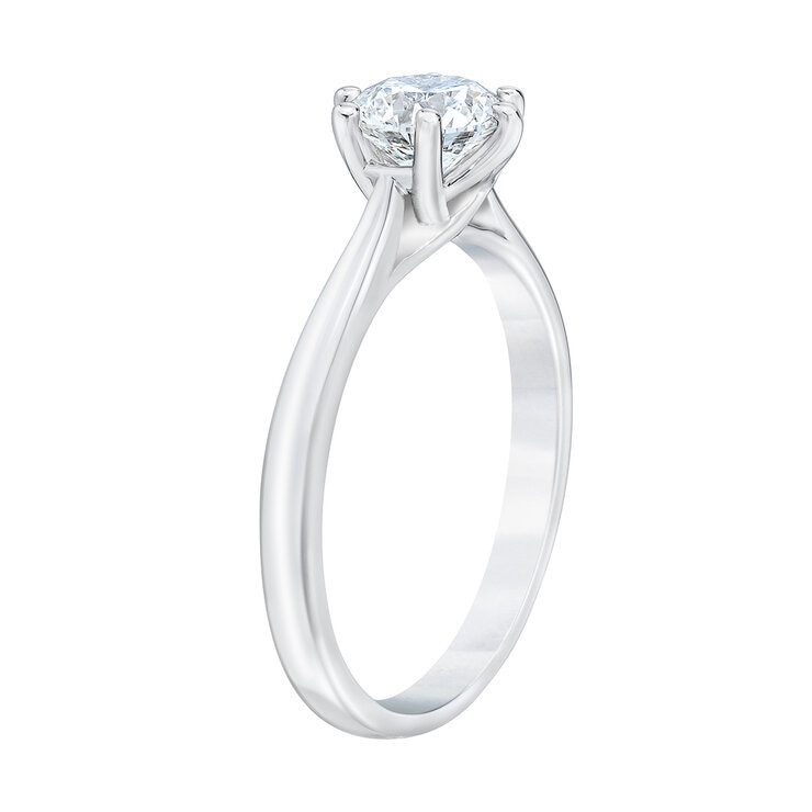 Anillo, 1.0ct Diamante Solitario, Platino