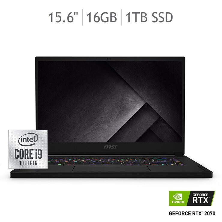 MSI Laptop 15.6" Intel Core i9-10980HK con NVIDIA GeForce RTX2070 Super Max-Q